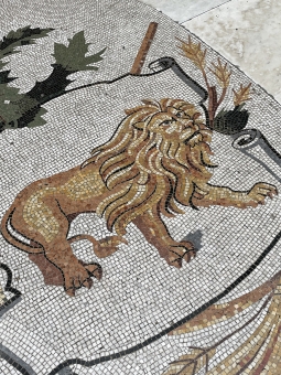 Mozaika ze znakiem zodiaku lew