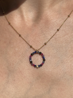 Naszyjnik z zawieszką z naturalnych kamieni - Znaki Zodiaku- Strzelec