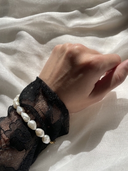 bransoletka z dużych pereł