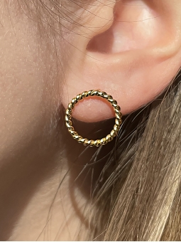 kolczyki skręcone kółka