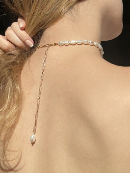 regulowany naszyjnik z pereł