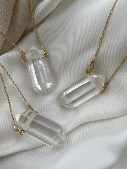 zawieszki sople z kryształów górskich