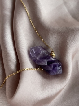 naszyjnik z ametystem - sopel