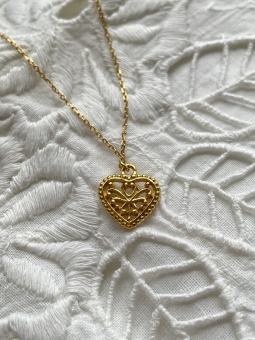 naszyjnik z serduszkiem vintage