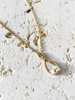 zawieszka z cytrynem w okuciu - łezka