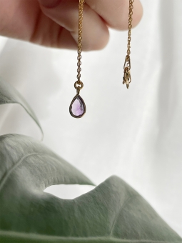 naszyjnik z ametystem - łezka