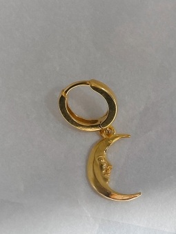 kolczyki kajdanki z księżycem