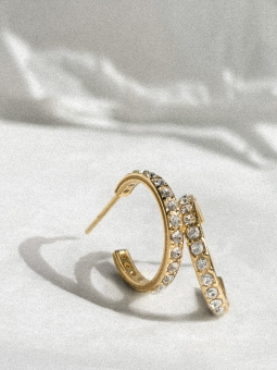 kolczyki kółka z cyrkoniami