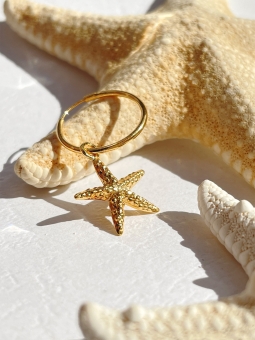 kolczyk z rozgwiazdą