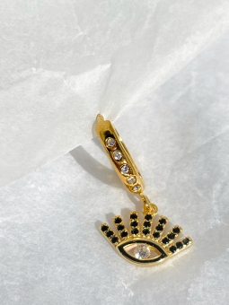 kolczyk oko z cyrkoniami