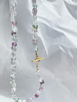 letni naszyjnik z fluorytem