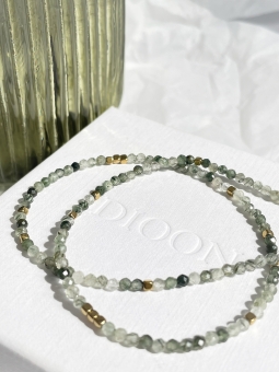 naszyjnik perydot z hematytem