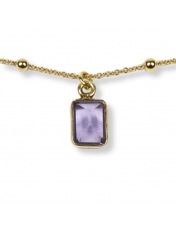 Pozłacany łańcuszek z ametystem