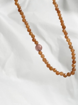 Naszyjnik z pomarańczowym awenturynem