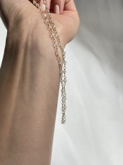 Łańcuszek przeplatany kryształem górskim